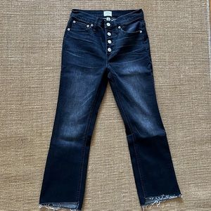 J.Crew High Rise Button Front Demi Boot Jeans